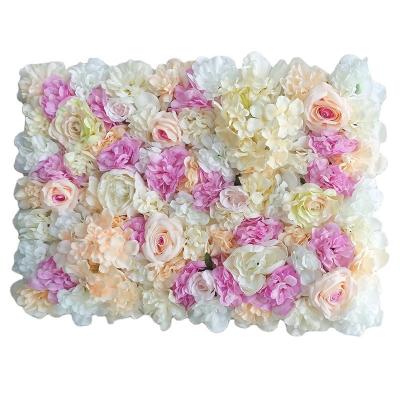 China Flower Silk PLASTIC Wall Panel For Flower Wall Backdrop Faux Roses For Flower Wall Decor for sale