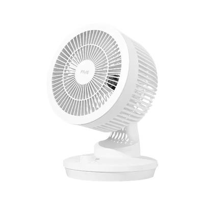 China Hot Selling 3D Wind Exhaust Portable Table Fans Circular Soft Hot Rechargeable Car Desktop Small Holding USB Mini Electric Fan for sale