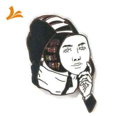 China China ODM China Factory Custom Black Nickel Plated Head Hard Enamel Cloisonne Pins for sale