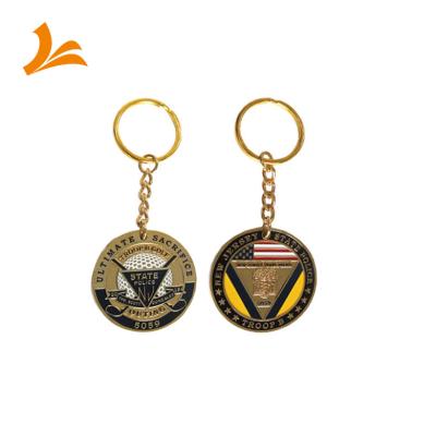 China China Customized Design USA Challenge Coin With Gold Plated Key Chain for sale