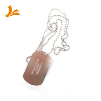 China China Wholesale Cheap Silver Plating Dog Tag With Laser Words for sale