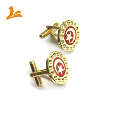 China Wholesale Cheap Custom Gift Fashion Metal Enamel Cufflink For Men for sale