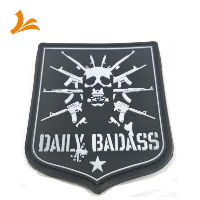 China high quality 3D China custom embossed pvc 3d soft patch rubber patches for sale