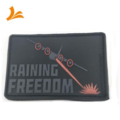 China 3D Black Color PVC 3D Rubber Patch for sale