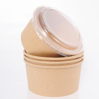 China Cheapest Price Disposable Soup Paper Bowl Hot Salad Paper Bowl Disposable With Lid for sale