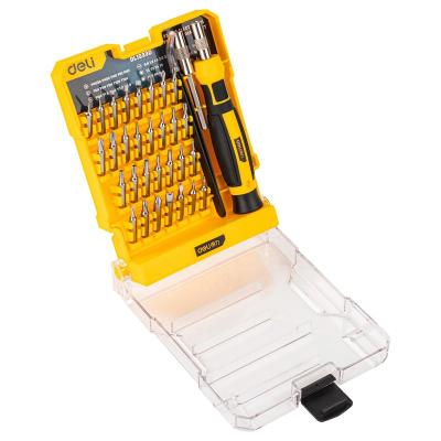 China Plastic Deli Set Tools EDL1033D #33pcs Precision Screwdriver Set #33 in 1 #YELLOW for sale