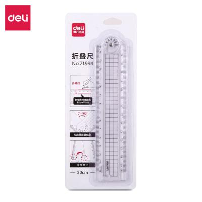 China Groceries of Plastics 71994 Foldable Multifunctional Ruler 30cm School Accessories Measuring Ruler For Kids Drawing Geometry Protractor Ruler for sale