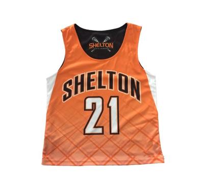 China Moisture Wicking Sublimation Lacrosse Singlets Hot Selling Custom Reversible Lacrosse Playing Tank Top for sale