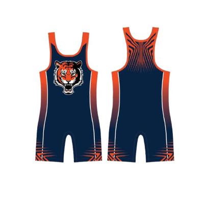 China Professional Custom Top Quality Moisture Wicking Team Sublimated Kids Wrestling Singlet for sale