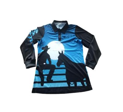 China Antibacterial Wholesale Custom Button Up 100% Polyester Team Hunting Fishing Shirt for sale