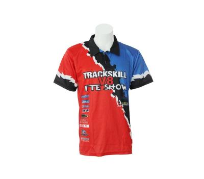 China Breathable 100% Polyester 3 Button Or Full Button Graphics Custom Sublimated Racewear Racing Polo Shirt for sale