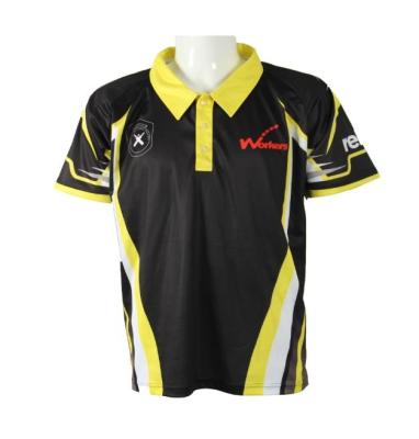 China Breathable Custom Graphic Designs Motorsport Teams Polo Style Sublimation Race Car Crew Shirts for sale