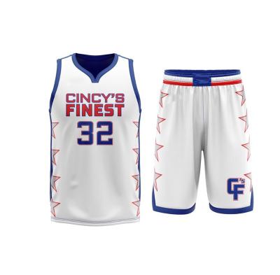 China Cheap Antibacterial Custom Home Basketball Team Kits Basketball Jerseys For Kids for sale