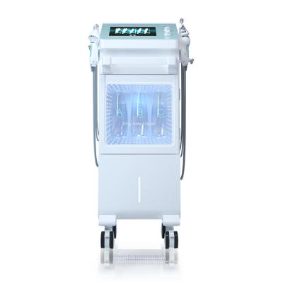 China Korea Bio Oxygen Aqua Peel Microdermabrasion Ultrasound Hydra Dermabrasion Facial Mask RF EMS Machine Blood Vessel Removal 9 in 1 for sale