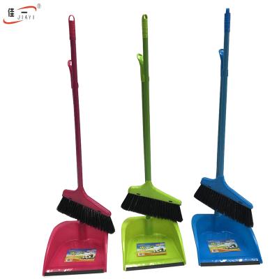 China China Suppliers Hot Sale Colorful High Quality Indoor Outdoor Cleaning Broom And Dustpan Set for sale