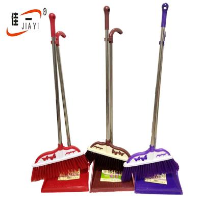 China China Commercial Grade Printed Butterfly Shape Outdoor Cleaning Broom And Dustpan for sale