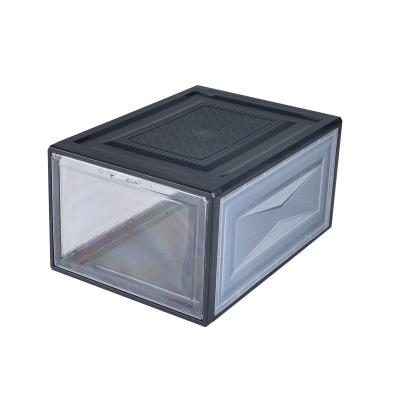 China Viable Hot Sell Plastic Display Magnets Lid Sneaker Display Case Transparent Stackable Foldable Box Custom Case for sale