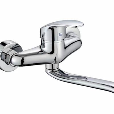 China Factory Price Modern Wall Mounted Single Mixer Zinc Bath Shower Faucet Kitchen Handle Faucet Material for sale