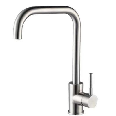 China Modern Single Handle Kitchen Faucet 2021 Stainless Steel Kitchen Sink Faucet Gold Water Heater Faucet for sale