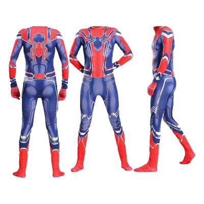 China Polyester Direct Supply Father-Son Superhero Zentai Suit Halloween Fancy Party Role Play Props For Kids&Adults TV&Movie Spider-man Costume for sale