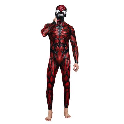 China Halloween Party Costume 2022 Polyester Red Superhero TV&Movie Cosplay Zentai Suits Halloween Props For Men&Women Spider Man Venom Costume for sale