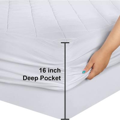 China Foldable Hot Sale Water Proof Mattress Cover Quilted Bed Mattress Protector for sale