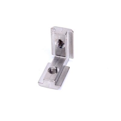 China Corner Joint T Type Aluminum Profile 90 Degree Right Angle Bracket L Form Die Casting Right Angle Connector Customized for sale