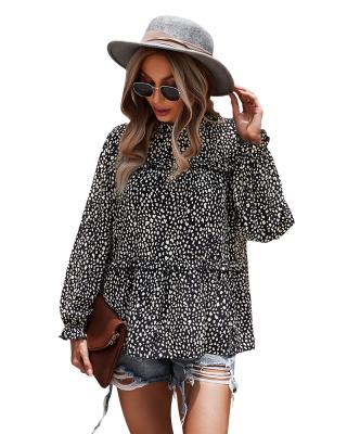 China Floral Soft Long Sleeve Design Casual Anti-Wrinkle Color Top OEM ODM ODM STOCK for sale