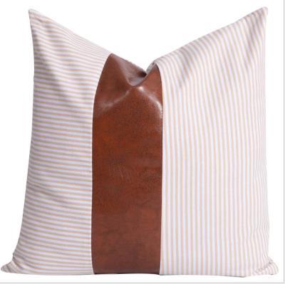 China PORTABLE Custom 3d Tassel Square PU Leather Pillow Case Cushion Cover With Inner Core Accept for sale