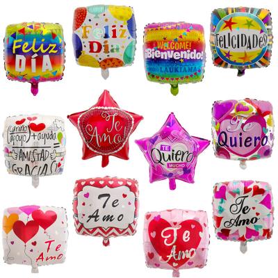 China New design 18 inch Spanish valentine party decoration Te Amo I love you balloon party decoration balloons for sale