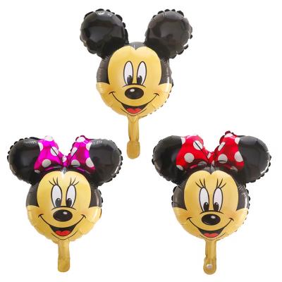 China Inflatable Party Decoration Mickey Minnie Mouse Cartoon Head Foil Balloon for Cartoon Theme Birthday Party Decoration Toys Gifts for sale