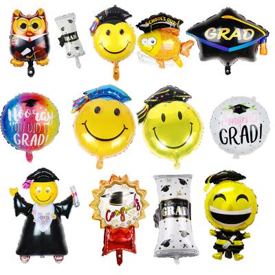 China Mini Party Decoration Ceremony Decoration Foil Balloon Graduation Hat Trophy Balloon Manufacturers for sale