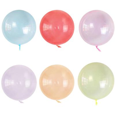 China 18 Inch Clear Crystal PVC Bobo Balloons Gift Toy Hot Sale Wedding Birthday Party Decoration for sale