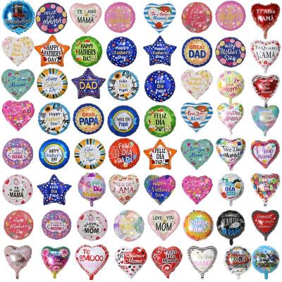 China New Recycled 18inch Round Heart Shape Te Amo Father's Day Father's Day Spanish Helium Foil Balloon Globos Decoration Te Amo Mama Feliz Dia Papa for sale