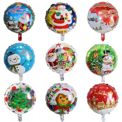 China Party Decoration Christmas Balloon 18inch Around Santa Claus Tree Elk Snowman Xmas Foil Balloon Merry Christmas Helium Balloon Decoration for sale