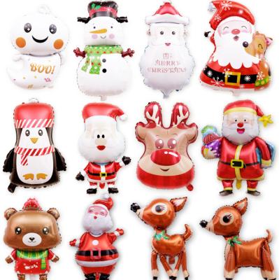 China Christmas Party Decoration Balloons Santa Claus Aluminum Foil Balloons Merry Bear Deer Globos Christmas Party Decoration Cartoon New for sale