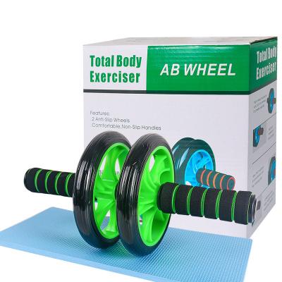 China Ever Fashion Home Fitness Workout Abs Abs Wheels Double Wheels Plastic Roller With Knee Pad 1743 for sale