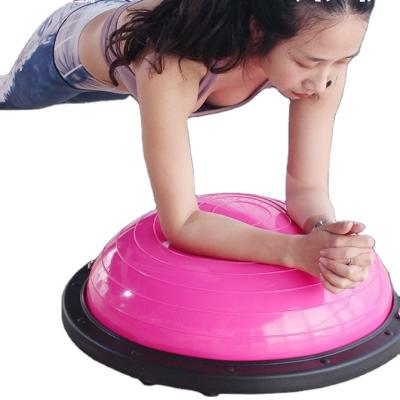 China Aiwang Indusrtial Jointop Stability Half Pilates Jumping Ball PVC Exercise 58cm Diameter Balance Half Round Yoga Ball 58cm for sale