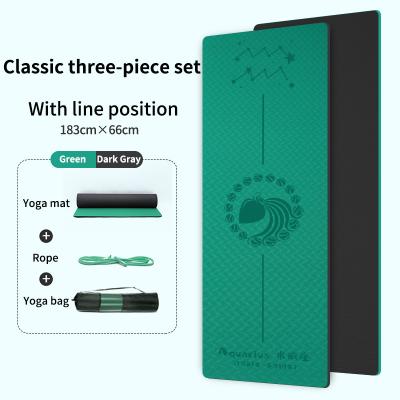 China Tape Ever Shape Gym Custom Logo 6Mm Folding Gym Best Organic Fitness Pilates Exercise Eco Friendly Tape Yoga Mat for sale