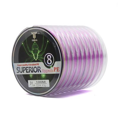 China HOT SALE High Cost Performance Braided Wire/Polyethylene 100m 8 Wire Ten Spool Connections Wholesale Fishing Supplies Braided Fishing Line Products for sale