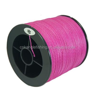 China PE 1000m/spool 4 Strand PE Braided Fishing Line Pink 0.25mm Rose Red Rose for sale