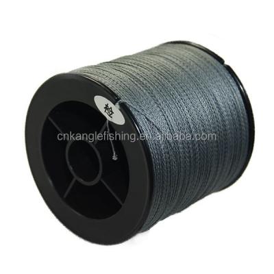 China PE 2000m/spool 4 Strand Dark Gray Color PE Braided Fishing Line Clips for sale