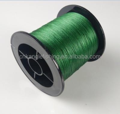 China Powerful Knot Strength 500M Dark Green 4 Strand Strong PE Braided Fishing Line Fishing Line for sale