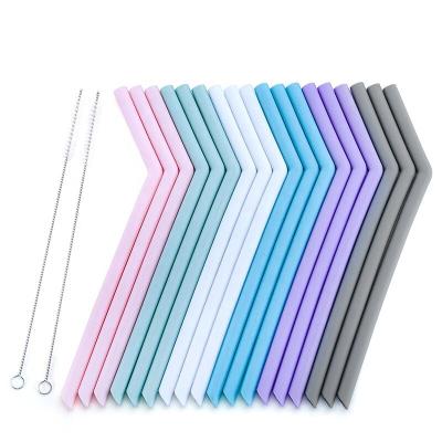 China food & Reusable Portable Silicone Straw For Beverage Packaging 2020 Fashion Promotion for sale