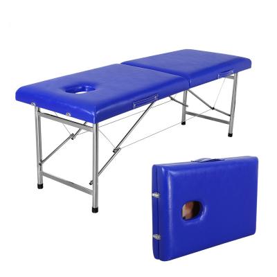 China Modern Custom Beauty Stainless Steel Massage Bed Portable Folding Massage Table for sale