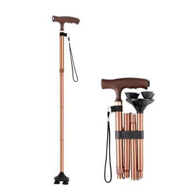 China Foldable Walking Cane For Folding Hand Lightweight Portable Adjustable Walking Stick 00058 for sale