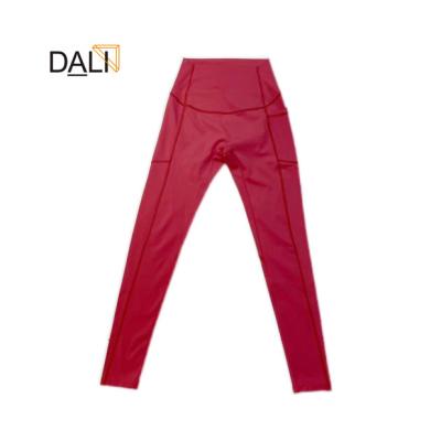 China OEM Customer Size Logo Heat Transfer Slim Female Ladies Super Stretch Capris High Rise Design QUICK DRY for sale