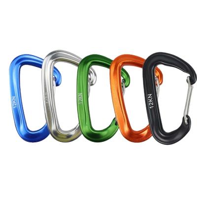 China Health Care Climbing Carabiner 7075 Aluminum Alloy Mountaineering Buckle Climbing Hammock Safety Quick Hanging Buckle for sale