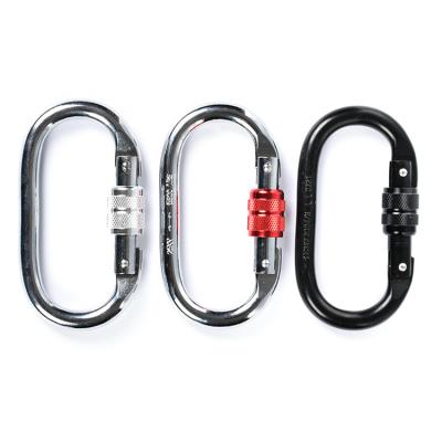 China Climbing 25KN Outdoor Alloy Steel Carabiner for sale