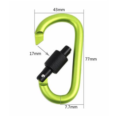 China Not To Mount Outdoor Camping Aluminum Locking Carabiner for sale